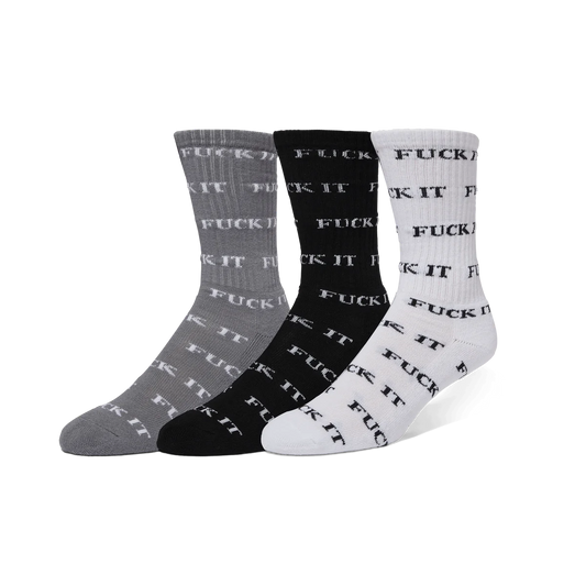 HUF Fuck It 3-Pack Sock