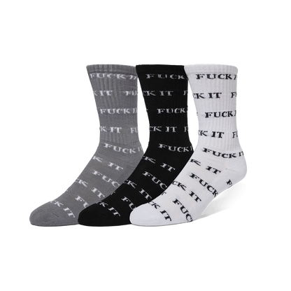 HUF Fuck It 3-Pack Sock