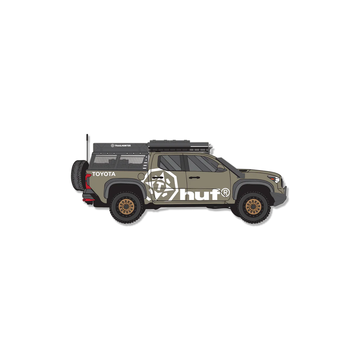HUF x Toyota Trailhunter Tacoma Sticker