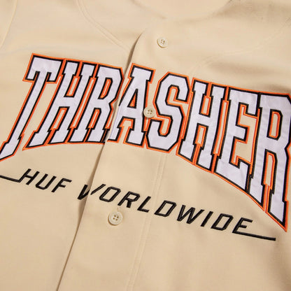HUF x Thrasher Center Field Baseball Jersey
